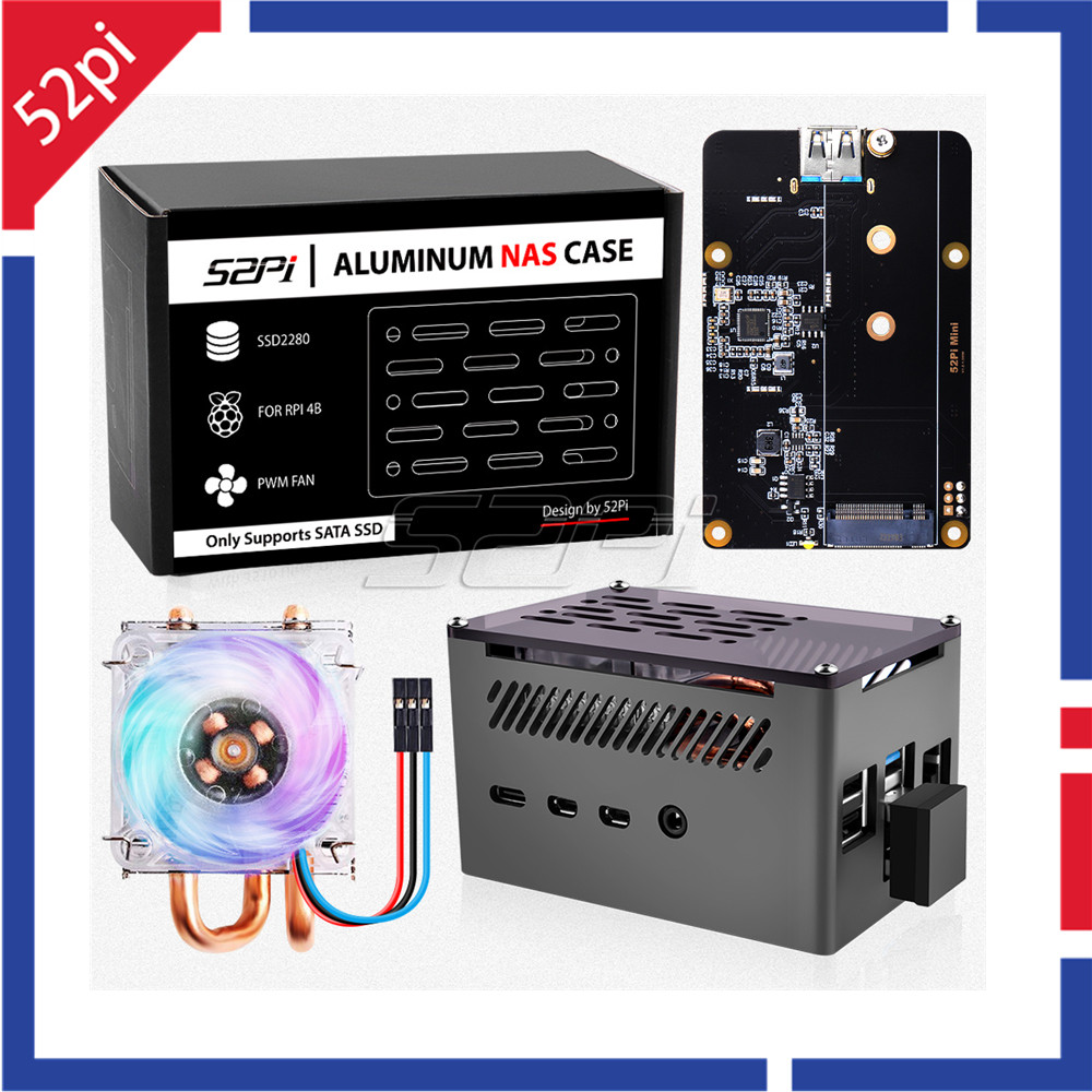 52Pi Raspberry Pi 4 Case Alumi - Argon One V3 M.2 Nvme Case review and price